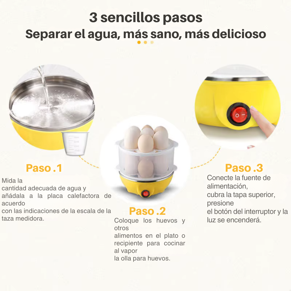 EggMaster™ HERVIDOR DE HUEVOS ELÉCTRICO